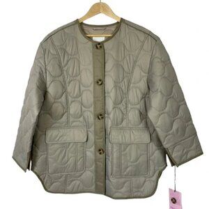 NWT Avec Les Filles Light Weight Quilted Puffer Jacket Coat size S